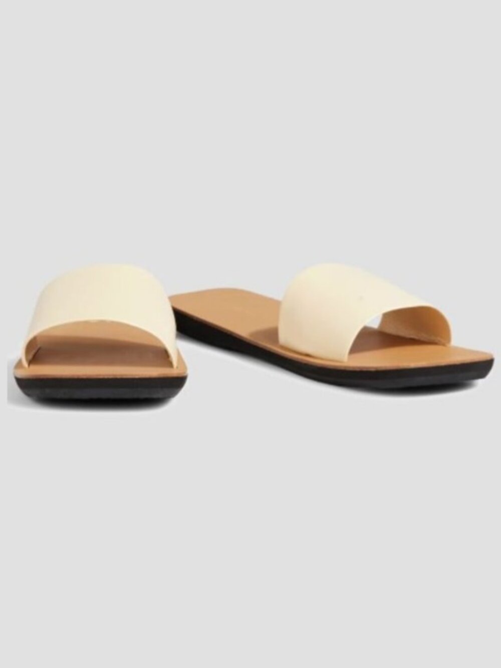 NIB Jil Sander Ivory Leather Slide